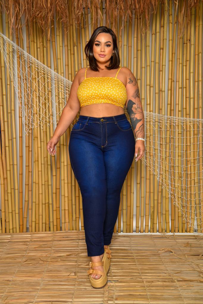 Calça jeans destroyed hot sale feminina plus size