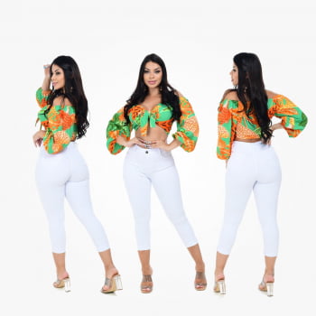 Calça Capri Branca Lina 2022