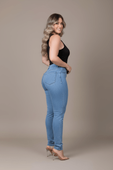 Calça Skinny Modeladora Azul Calça Skinny Modeladora Azul
