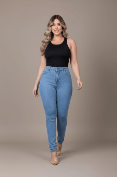 Calça Skinny Modeladora Azul